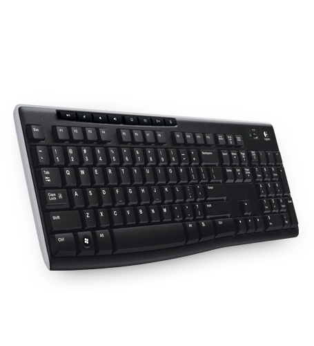 Logitech K270 Standard RF Wireless Keyboard AZERTY French Layout - Black