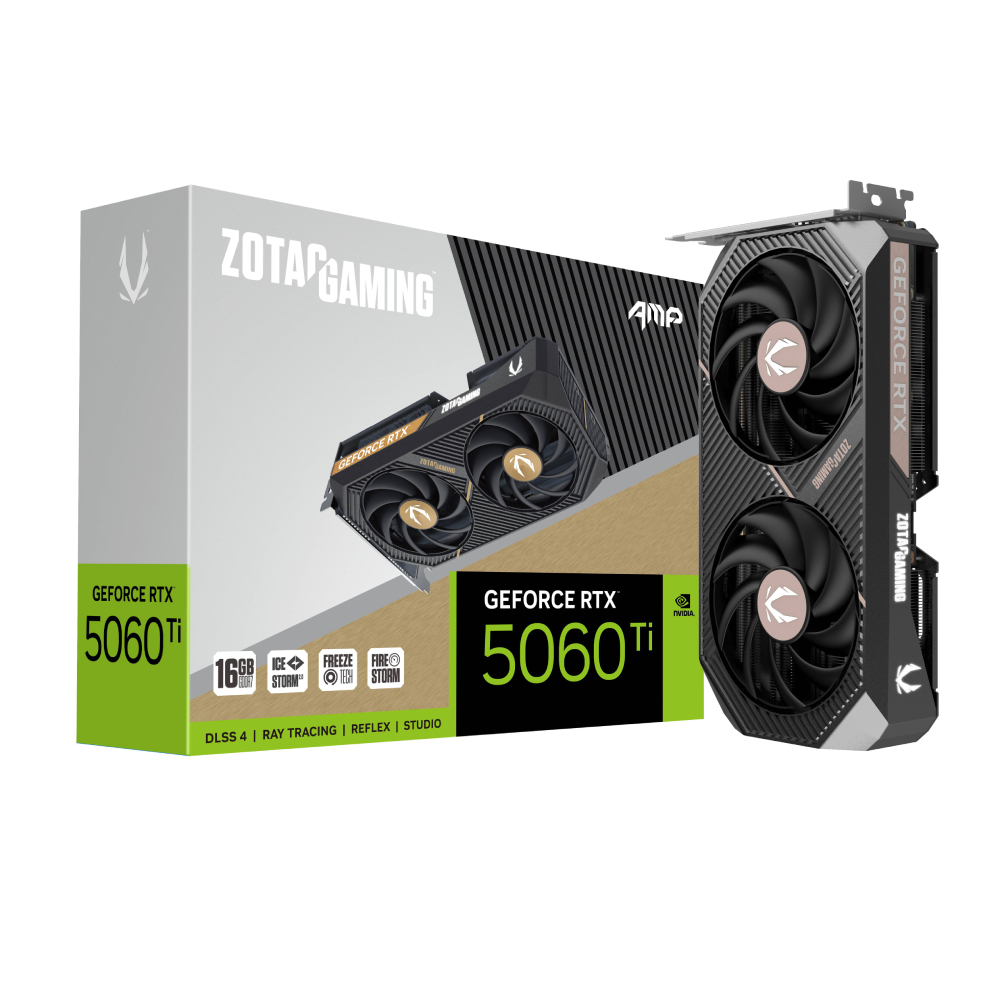 ZOTAC RTX 5060Ti ZT-B50620F-10M AMP 16GB Gaming Graphics