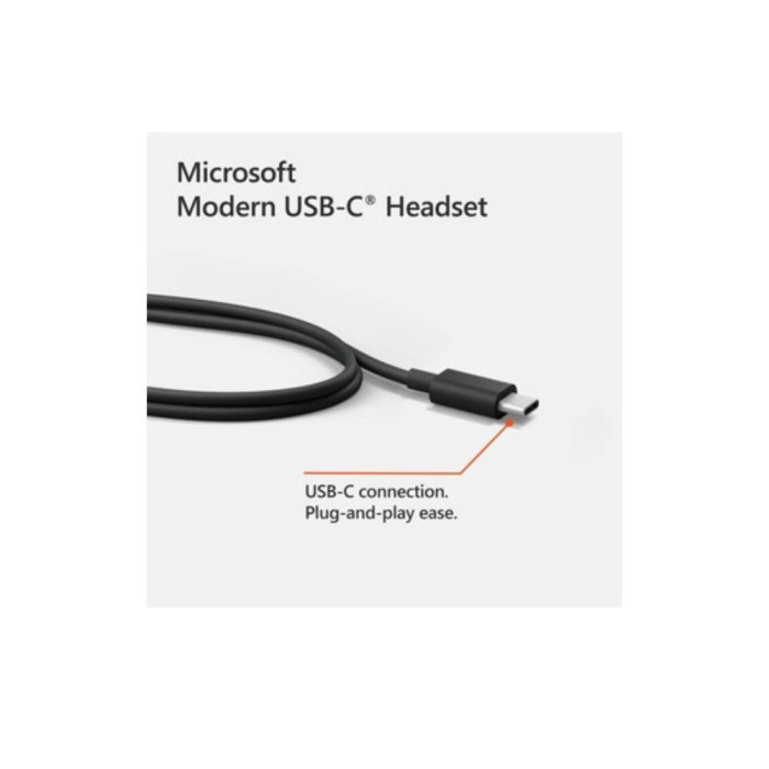 Modern Usb Microsoft Modern USB C Wired Headset Noise reduction Mic Boom I6N-00001 ...