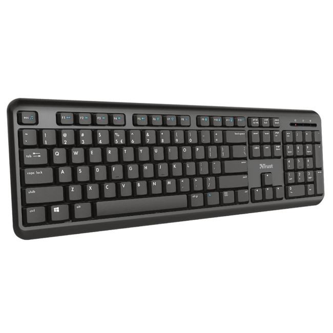Trust TK-350 keyboard RF Wireless QWERTY UK English, USB Type A, Black - 24417