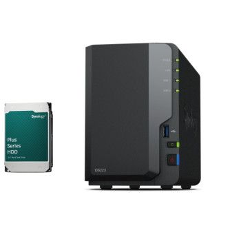 Synology DS223 2-Bay NAS Enclosure (2GB RAM) - 8TB HDD Included Bundle