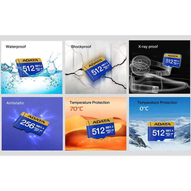 ADATA UD512GEX3L1-C 512GB MicroSDXC SD7.1 UHS-II Nintendo Switch 2 Memory Card