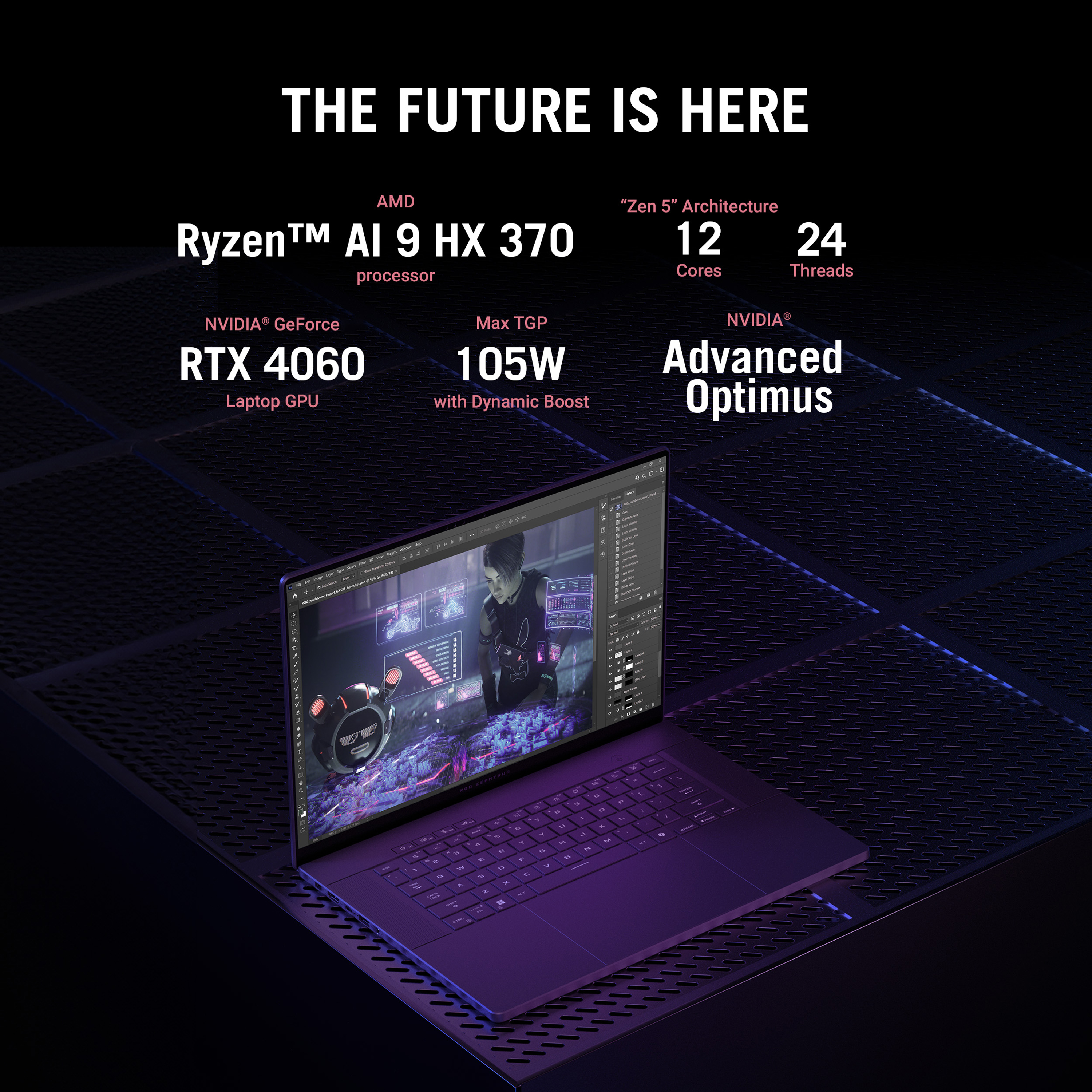 Refurbished ASUS ROG Zephyrus G16 GA605 AMD Ryzen AI 9 HX