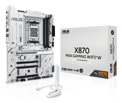ASUS X870 MAX GAMING WIFI7 DDR5 ATX Socket AM5 Motherboard - White