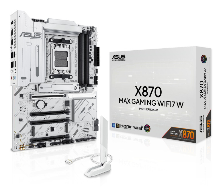 ASUS X870 MAX GAMING WIFI7 White DDR5 ATX Socket AM5 Motherboard