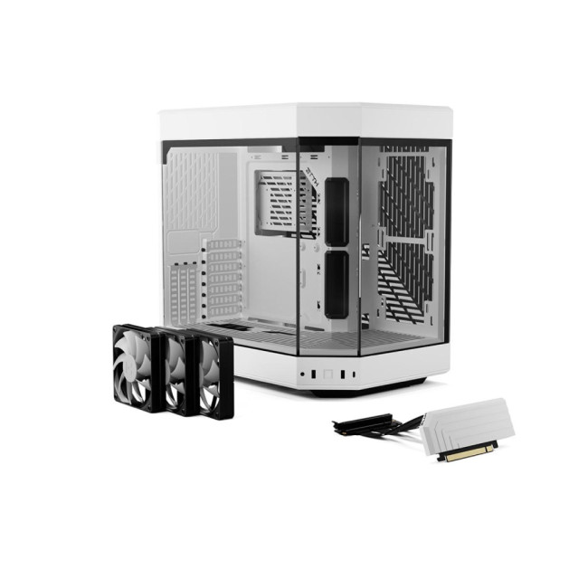 HYTE Y60 Mid Tower Panoramic Tempered Glass Gaming Case - White