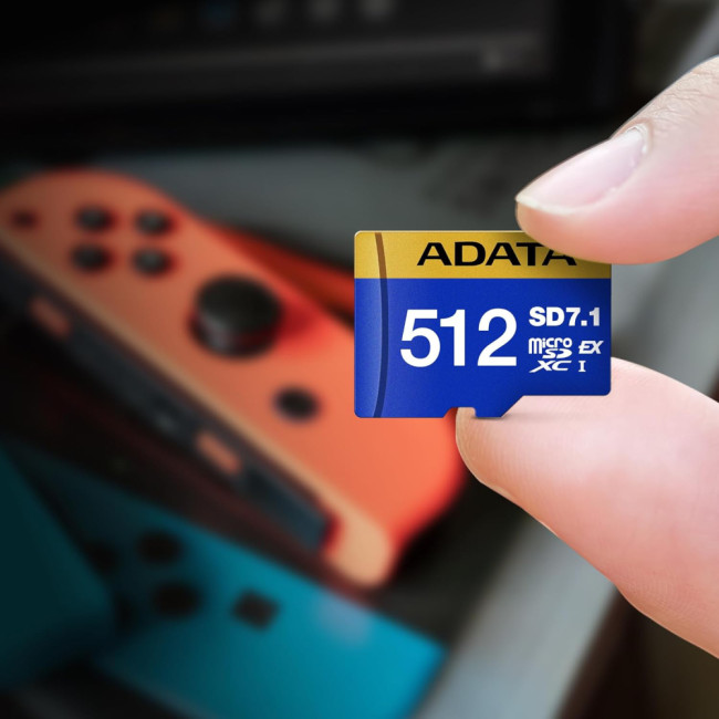 ADATA UD512GEX3L1-C 512GB MicroSDXC SD7.1 UHS-II Nintendo Switch 2 Memory Card