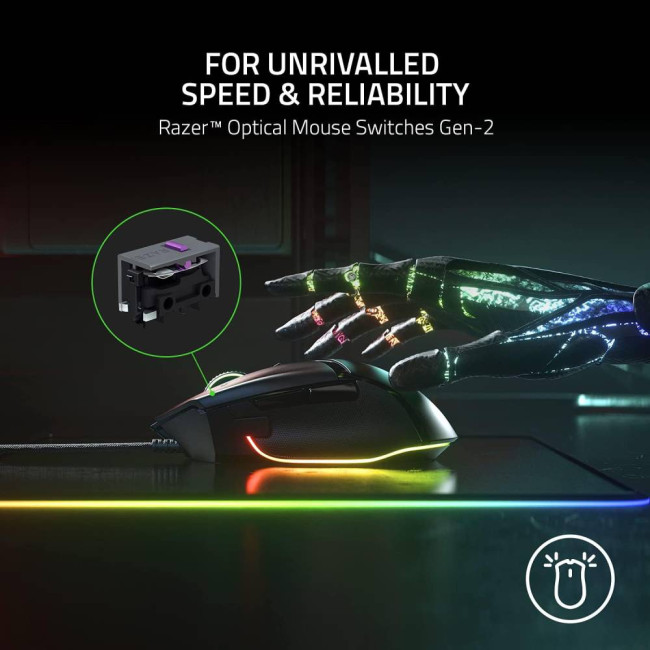 Refurbished Razer Basilisk V3 Ergonomic Optical Gaming Mouse - Black