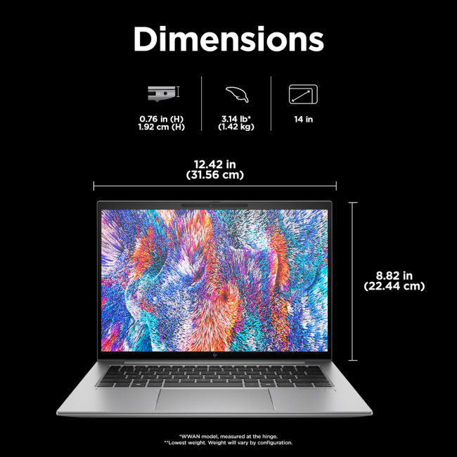 HP ZBook Firefly G11 AMD Ryzen 7 8840HS 16GB RAM 512GB SSD 14" Windows 11 Pro Laptop