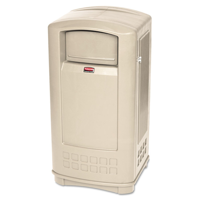 Rubbermaid Commercial Products FG9P9100BEIG, 35gal 132L Plaza Jr Container Beige