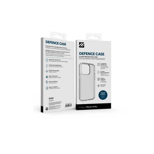 ZAGG IFROGZ Defence Mobile Phone Case 6.1" Cover Transparent for iPhone 14 Pro