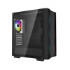 DeepCool CC560 ARGB V2 Mid Tower ATX Gaming PC Case with 4 x RGB Fans - Black