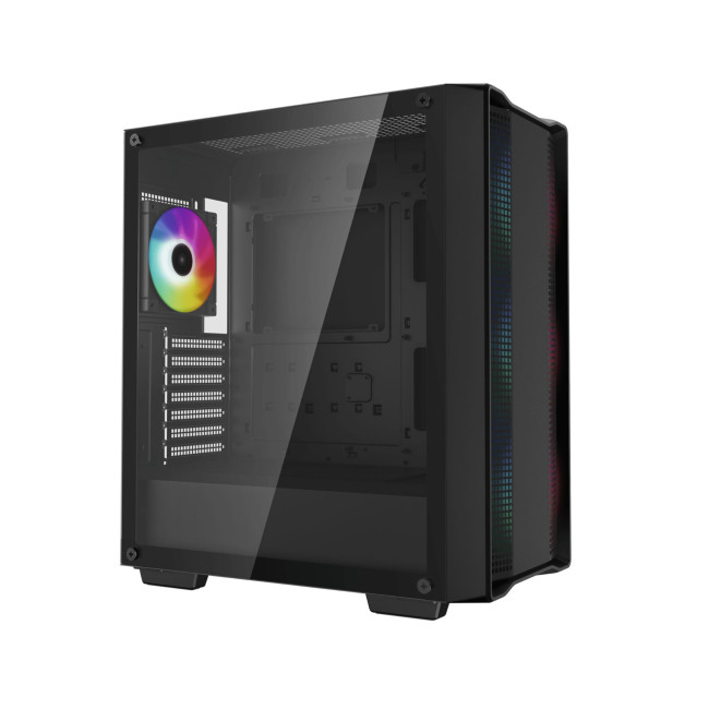 DeepCool CC560 ARGB V2 Mid Tower ATX Gaming PC Case with 4 x RGB Fans - Black
