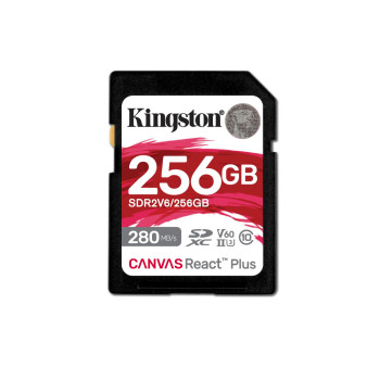 Kingston Technology Canvas React Plus Memory Card 256 GB SDXC UHS-II Class 10