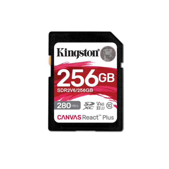 Kingston Technology Canvas React Plus Memory Card 256 GB SDXC UHS-II Class 10