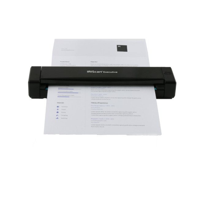 IRIScan Executive 4 CIS Sensor 600 x 600 DPI Micro USB Sheet-Fed Scanner Black