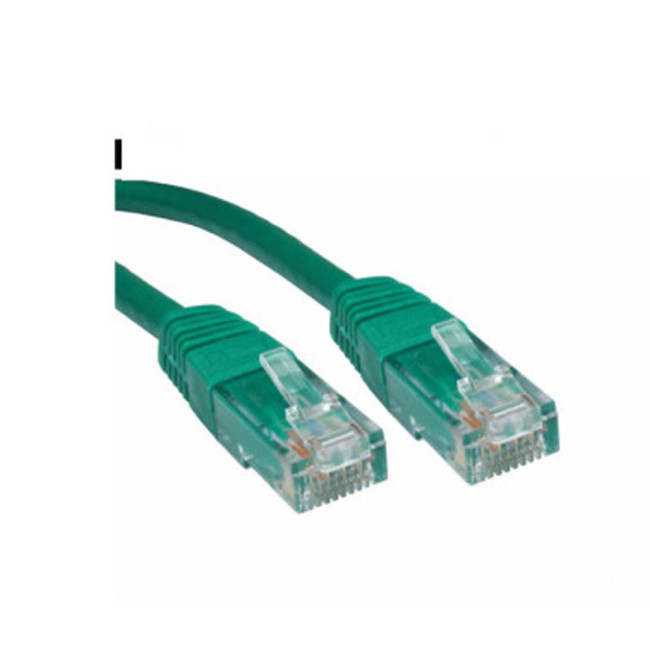 Microconnect 15 meter Cat5e UTP PVC Network Cable, RJ45 Male Connectors - Green