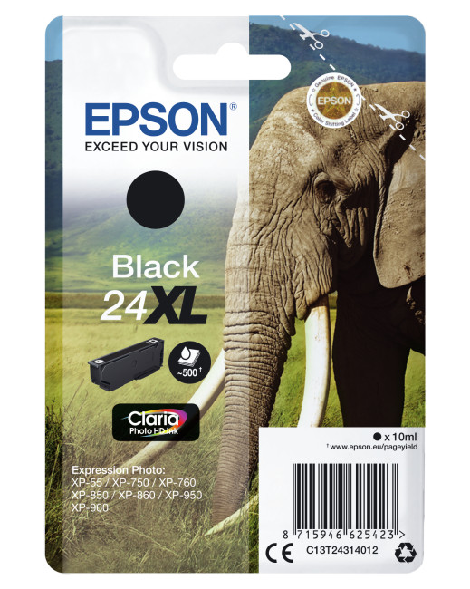 Epson C13T24314012 (24XL) Ink cartridge black 500 pages 10ml