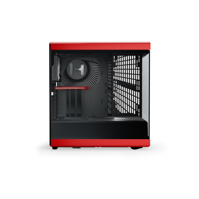 HYTE Y40 Mid Tower Panoramic Tempered Glass Gaming Case - Red & Black