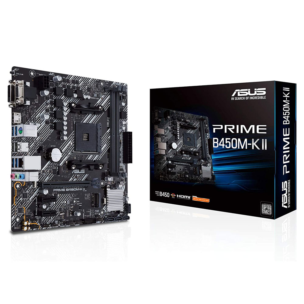 ASUS Prime B450M-K II AMD B450 90MB1600-M0EAY0 Motherboard