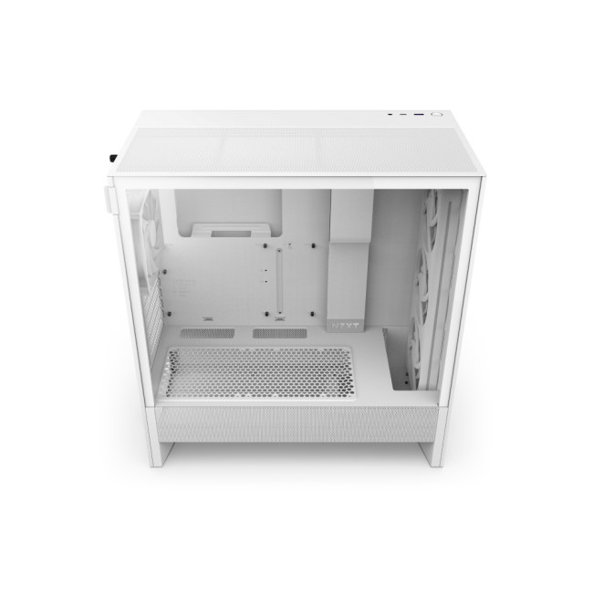 NZXT H5 Flow RGB Tempered Glass Mid Tower Gaming PC Case White