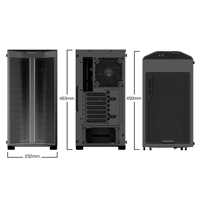 be quiet! Pure Base 500 FX Mid Tower Tempered Glass ARGB Gaming PC Case - Black
