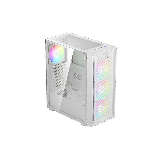 Gamdias AURA GC2 ELITE Tempered Glass Mid Tower Gaming PC Case - White