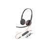 Poly Blackwire 3225 Wired USB Headset Black with 3.5mm Plug & USB-C/A Adapter - 8X229AA