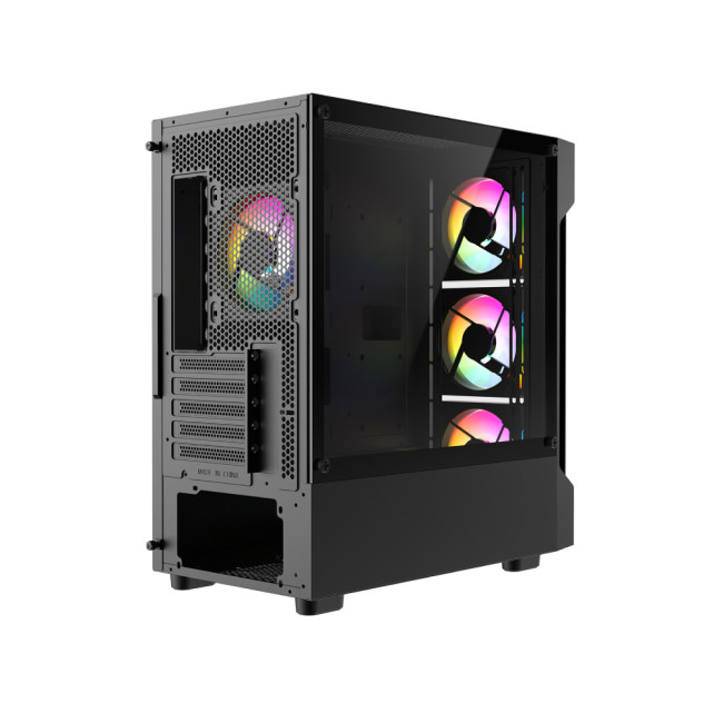 Bolt Black RGB Tempered Glass Micro ATX Gaming Case - Black