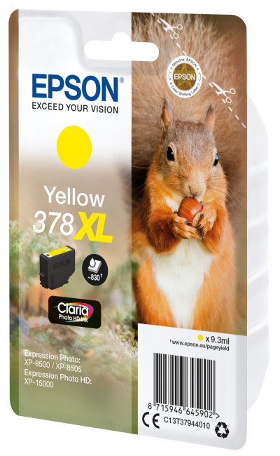 Epson C13T37944010 (378XL) Ink cartridge yellow 830 pages 9ml