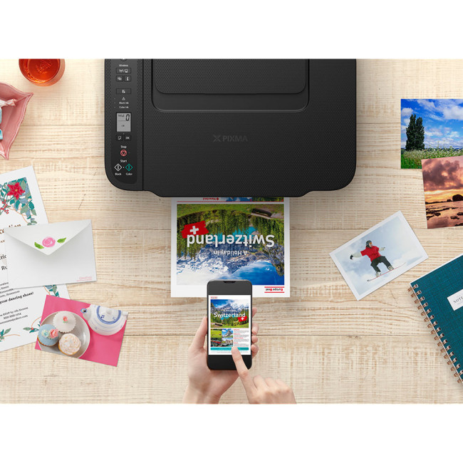 Canon PIXMA TS3750i Wireless Colour All-in-One Inkjet Photo Printer - Black