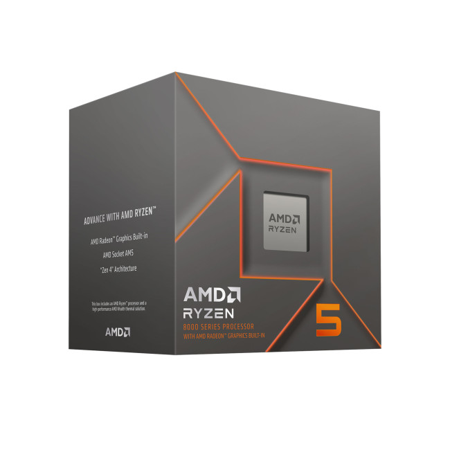 AMD Ryzen 5 8500G Socket AM5 Processor with Wraith Spire Active Fan Air Cooler