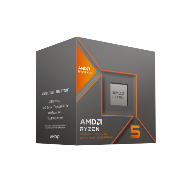 AMD Ryzen 5 8600G Socket AM5 Processor with Wraith Stealth Active Fan Air Cooler