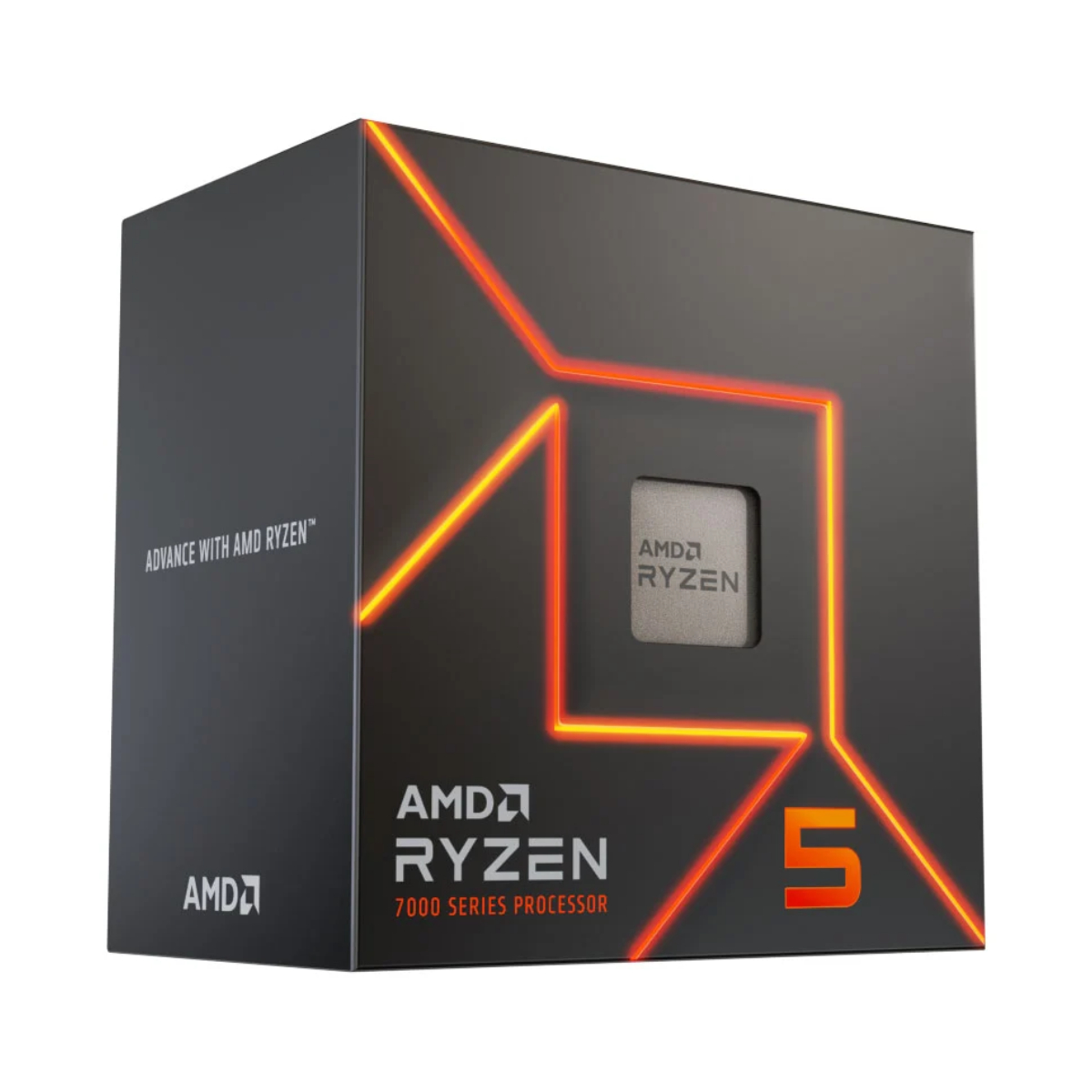AMD Ryzen 5 7500 Socket AM5 Processor with Wraith Stealth Active Fan Air Cooler