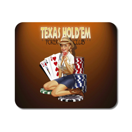 Allsop 06920 Texas Hold'Em Poker Club Mouse Pad Mat, Motif Mouse Pad 23.9x20.3cm