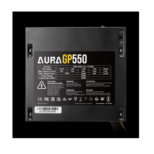 Gamdias AURA GP550 550 W ATX 80 PLUS White Power Supply