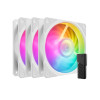 Cooler Master Mobius 120P White ARGB 3-pin PWM Pc Fans - 3Pcs
