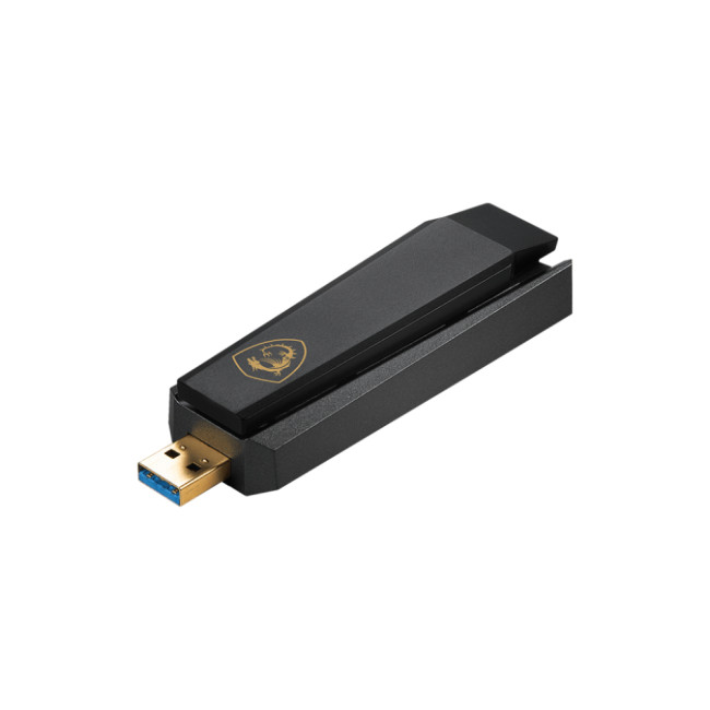 MSI AX E5400 USB Adapter 1800 Mbps Wi-Fi 6 Black