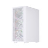 1st Player Go6-WH-4FS1 Tempered Glass Mid Tower Gaming Case - White with RGB Fans