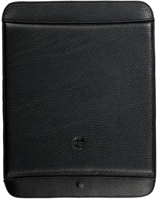 Trexta 15455 Cap for iPad Hand Strap Debossed Home Button Genuine Leather, Black