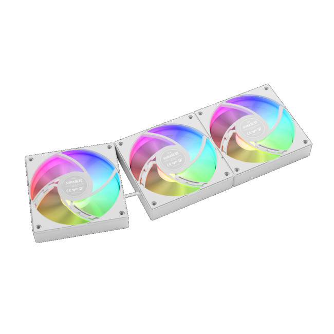 GAMDIAS AURA GL360 V2 White 360mm RGB All-in-One Liquid Cooler