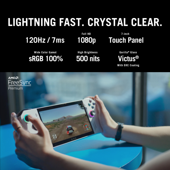 Refurbished ASUS ROG Ally RC71L-NH001W Portable Gaming Console 16GB LPDDR5 RAM 512GB M.2 SSD 7 inch FHD IPS Touchscreen Wi-Fi 6E Windows 11 Home