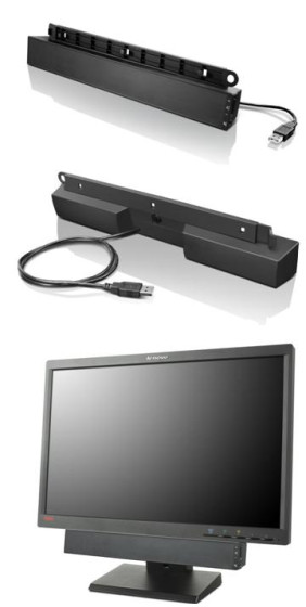 Lenovo Portable Loudspeaker USB Soundbar for PC Black USB Wired Plastic