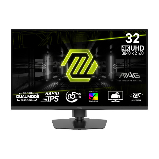 MSI MAG 322URDF E16 32" 160Hz 4K UHD / 320Hz FHD 0.5ms IPS Height Adjustable Gaming Monitor