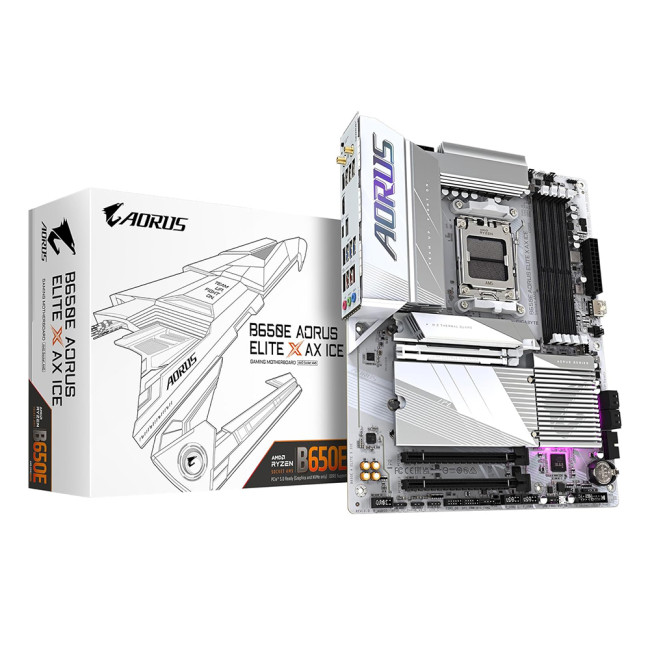 GIGABYTE AMD B650E AORUS ELITE X ICE DDR5 ATX AM5 Motherboard (REV 1.0)