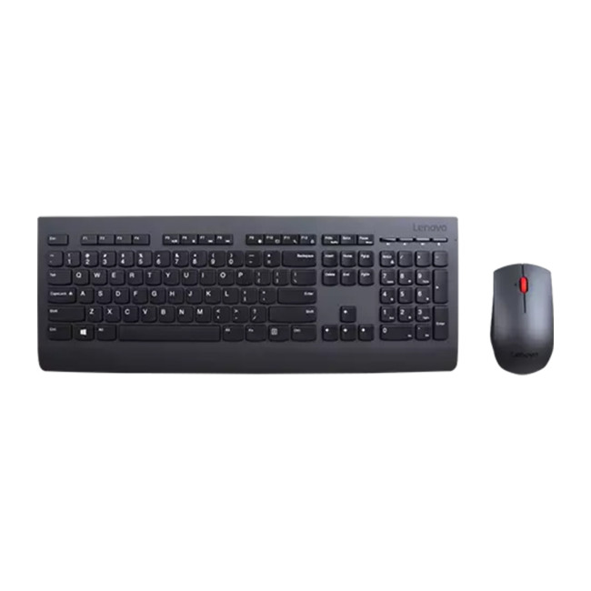 Lenovo Professional Wireless Keyboard and Mouse QWERTY UK English Layout - Black