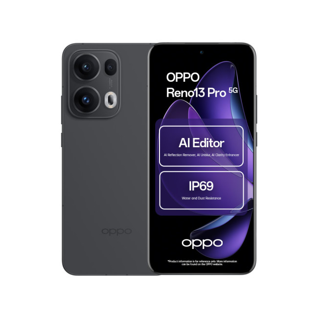 OPPO Reno13 Pro 5G MediaTek Dimensity 8350 12GB RAM 512GB ROM 6.83" AMOLED Smartphone - Graphite Grey