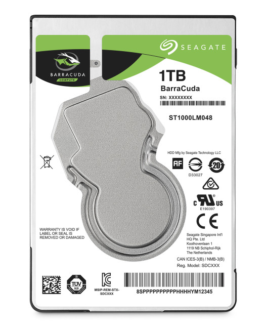 Seagate BarraCuda ST1000LM048 1TB Internal Hard Drive 2.5" 5400 RPM SATA III