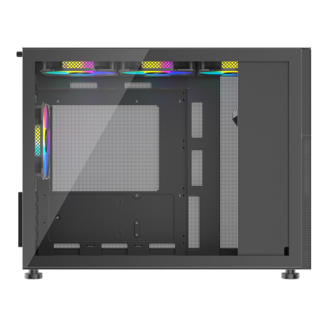 1st Player MIKU Mi6-EV Tempered Glass Emotion View Mid Tower Gaming Case - Black