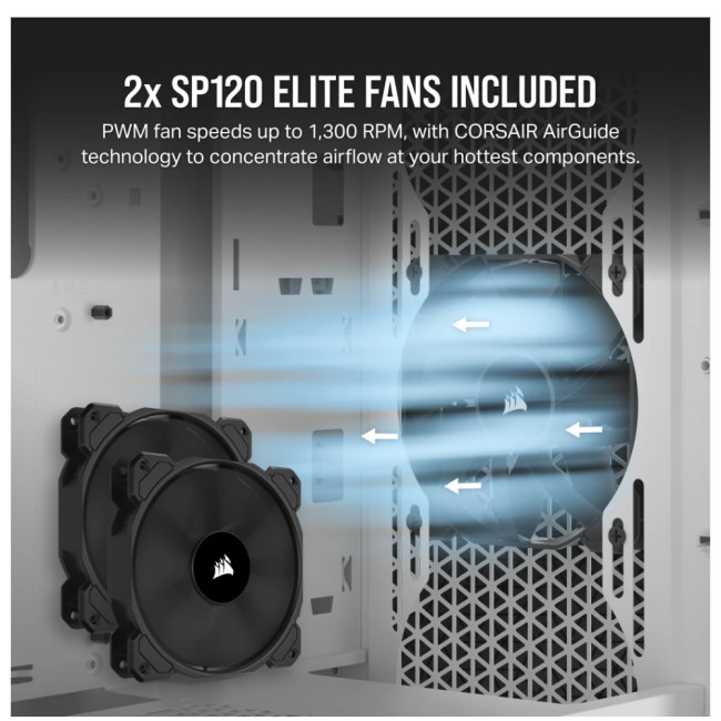 Corsair 3000D Airflow Mid Tower TG ATX Gaming Case - White